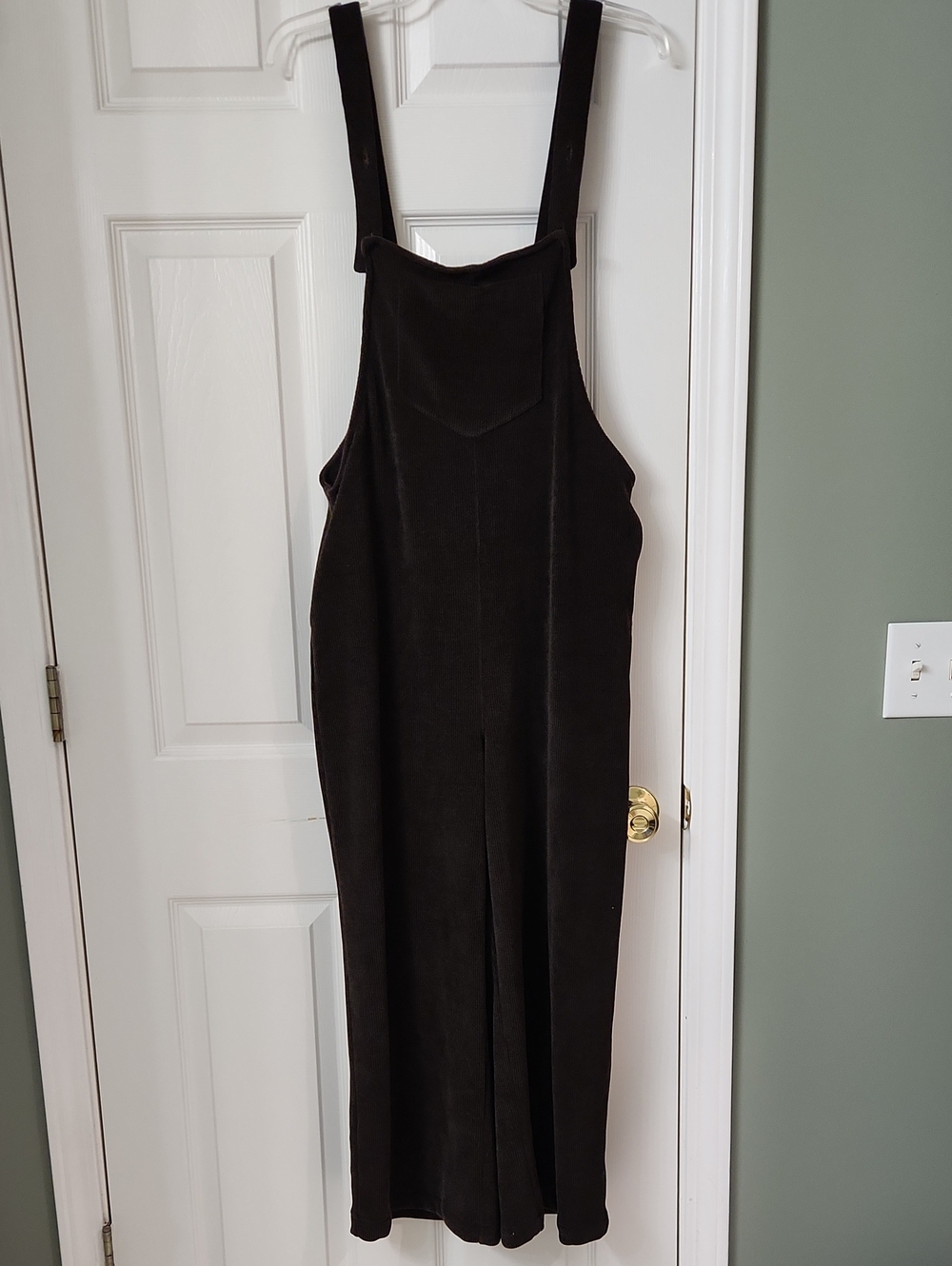 Brown Women's Corduroy Overalls Jumpsuit